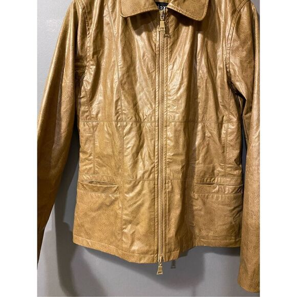 ME JANE Womens Shiny Nylon Jacket Full Zipper Detail Size Small - Picture 3 of 6